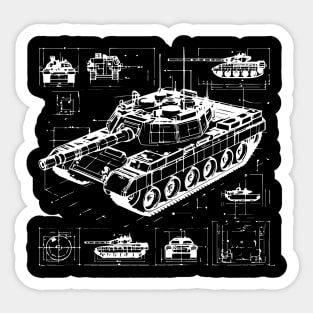 tank 3d design Sticker